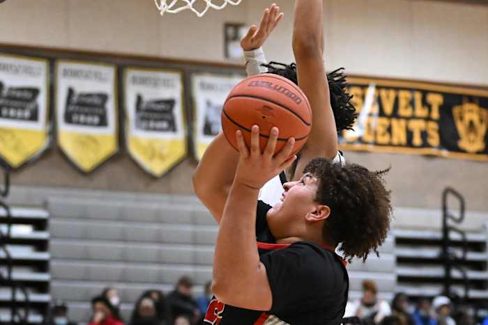 Roosevelt North Medford boys basketball Leon Neuschwander 38